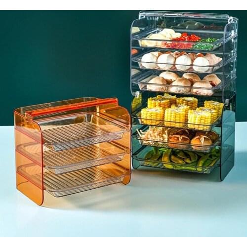 Preparation Plate Stackable 3 Layers Plastic Non-perforated Food Preparation Rack for Home Utensils Kitchen Tools