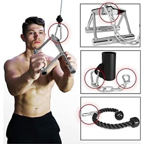 Triceps Fitness Kit for Pull Rope Lever Hook Durable Elastic Rope Sports Accessories