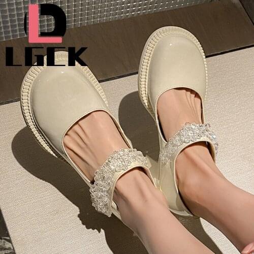 Plus Size 34-40 Muffin Shoes Women Round-headed Small Soft-soled College Doll Single Shoes European Fashion Simple Womens Shoes