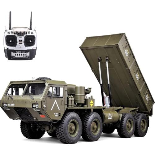HG-P803A 1/12 2.4G 8 x 8 RC Car Dump Truck Military Truck with Light Sound Function without Battery Charger - Upgraded Version