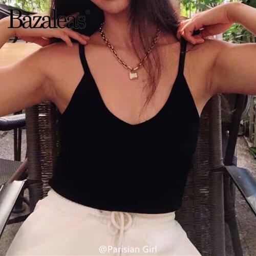 Vintage Cotton Women Tank Top Crop Top Streetwear Choker Spaghetti Strap Women Camis