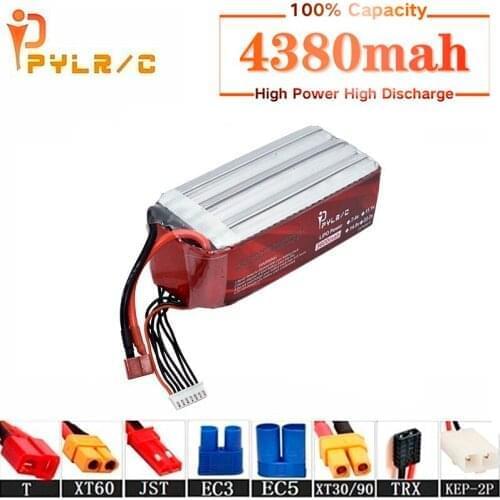 High Rate 22.2v 4380mAh Lipo Battery For RC Helicopter Parts 6s Lithium battery 22.2v 50C RC Cars Airplanes Drone Battery T/XT60