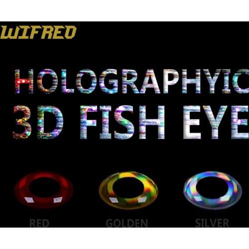 Wifreo 300PCS 3D Fish Eye Fly Tying Streamer Bait Fish Eyes Fish Lure Eyes Insect Soft Bait Eye Φ2MM ~ Φ18MM Silver Gold Red