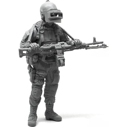 1/35 Resin White Model Resin Model Russian Modern Machine Gunner Soldiers Need To Manually Color The Model Free Shipping