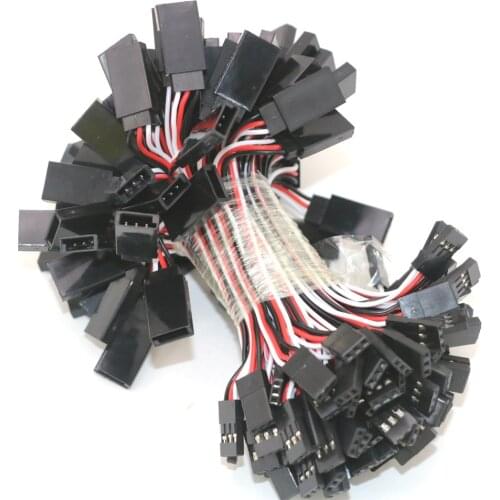 100pcs/lot Wire Cable 100mm 150mm 300mm 500mm Servo Extension Cable For Futaba Plug futabLead Wire Cable For RC Toys