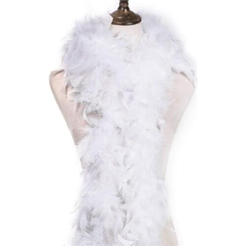 2yard fluffy White TurkeyFeather Boa About 60 Grams Clothing Accessories chicken Feather Costume/Shaw/ feathers for crafts party