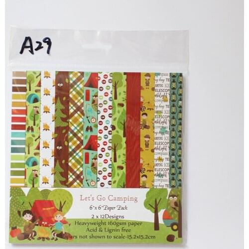 6Inch Single-side Patterned Scrapbooking Paper Background Craft Paper For Hand Account Origami Decor Scrapbooking Craft DIY