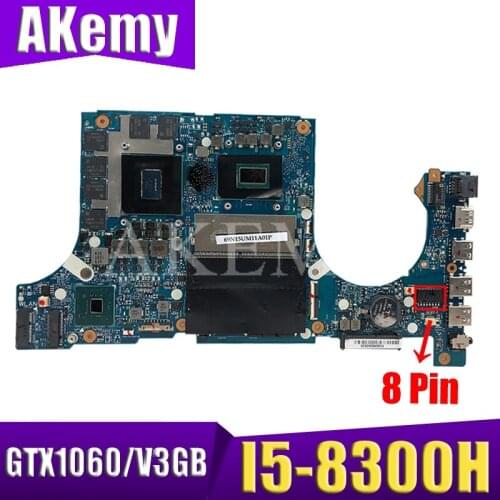 Akemy Motherboard For ASUS TUF Gaming FX86FM8300 FX86FM 15.6 inch Laptop Mainboard original Motherboard I5-8300H GTX 1060-V3GB