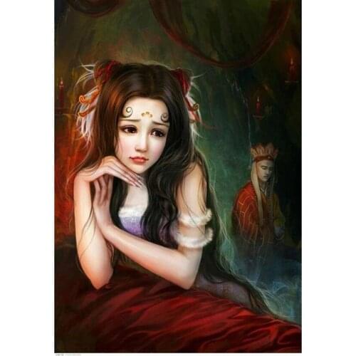 5D DIY Diamond Painting Tang Monk and Fairy Drill Embroidery Cross Stitch Round Rhinestone Mosaic Home Decor JX461