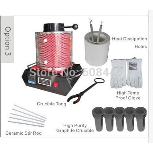 Automatic Digital Melting Furnace 1KG for Melt Scrap Silver & Gold MF-1000 Three