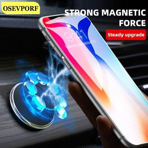 Car Magnetic Suction Bracket Metal Round Ring Sticker Magnet Mount Mobile Cellphone Holder for Magsafe iPhone13 12 Samsung Stand
