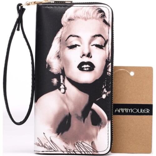 Brand Women Wallet Pu Leather Long Purse High Quality Coin Purse Card Holder 3D Printed Clutch Handbag Wrist Bag