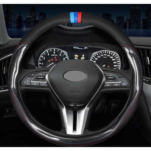 Carbon Fiber Leather Steering Wheel Cover For Infiniti QX30 Q70L Q50 QX80 Q60 QX70 QX60 QX50 Protection Accessories