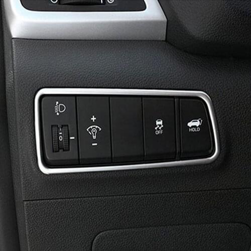 Stainless steel decorative frame headlight adjustment For Hyundai Tucson 2015 2016