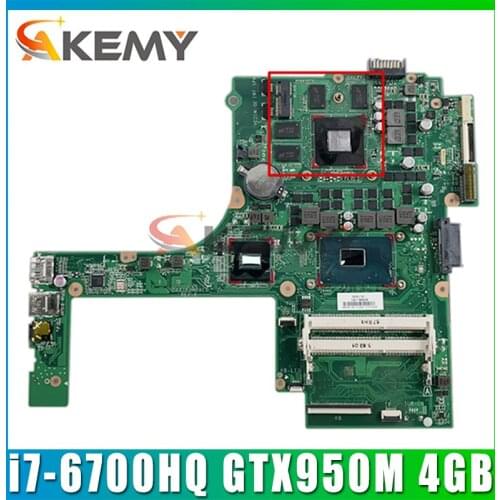 For HP PAVILION 15-AK Laptop Motherboard 832848-001 832848-601 With i7-6700HQ CPU GTX950M 4GB GPU DAX1PDMB8E0 MB 100% Tested