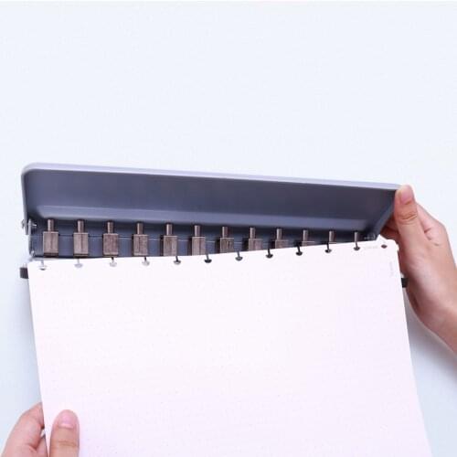 T Mushroom Hole Punch DIY Loose-Leaf A4 A5 B5 Paper Cutter Adjustable 12 Holes Puncher School Office Binding Stationery
