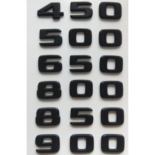 Matt Black Number Emblems B20 B25 B35 450 500 550 580 600 650 700 800 850 880 900 950 Letter Emblem for BRABUS