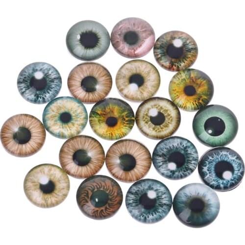 20Pcs Glass Doll Eyes Animal DIY Crafts Eyeballs For Dinosaur Eye Accessories Jewelry Making Handmade 8mm/12mm/18mm F3ME