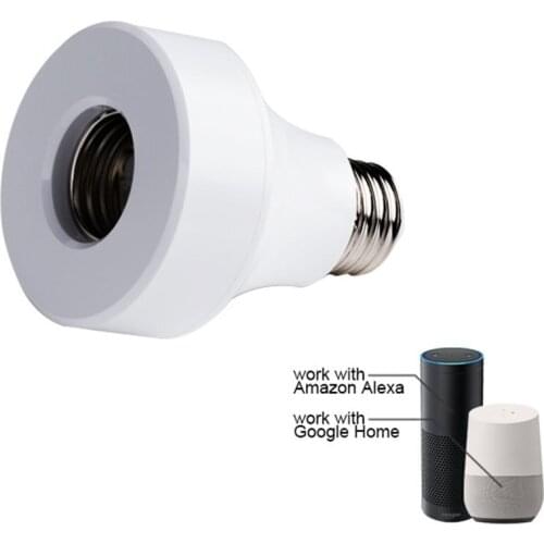 Hot sell wholesale amazon best selling wifi smart home E26 E27 bulb adaptor timer bulb holder Tuya solution smart bulb socket