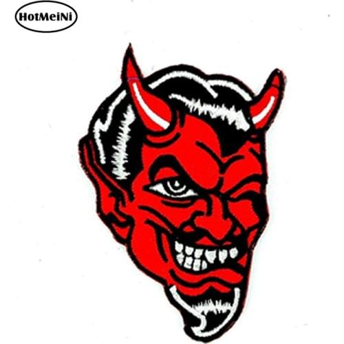 HotMeiNi 15cmx12cm Car Styling 3D Waterproof Car Sticker Moto Biker Demone Diavolo Devil Demonio Doors and Windows Accessories