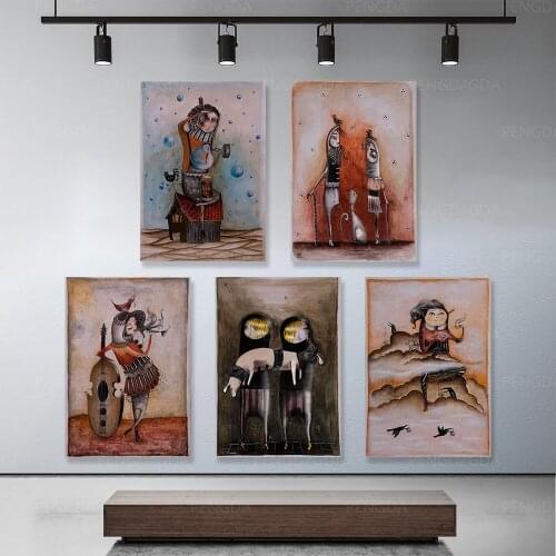 Hd Prints Picture Monstrous Character Wall Art Modular Painting Weird World Poster Framed Canvas for Living Room Home Decoration