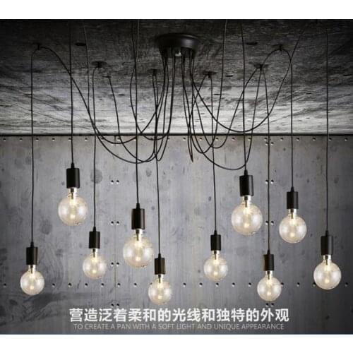 Classic Loft American Country Retro Spider Chandelier E27 AC 85V-240V