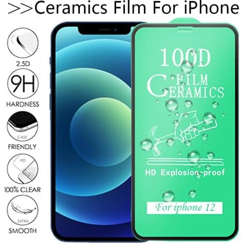 Soft Ceramic Glass for iPhone 11 12 Pro Max 7 Plus 8 X XS XR SE 2020 ProtectIve Film for iPhone 6 6s 7 8 12 11 mini 11Pro Max