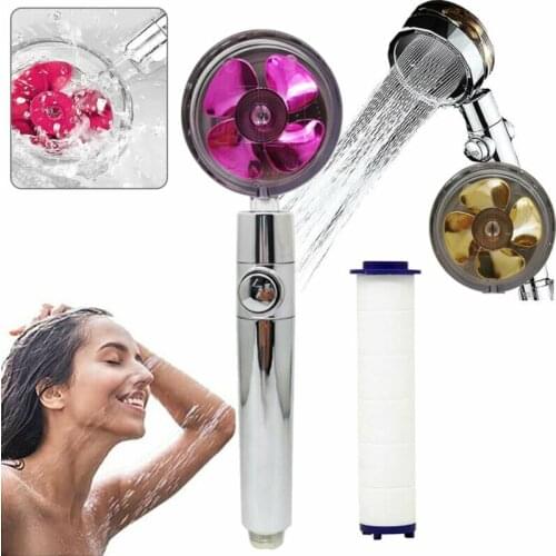 Booster Shower Head Propeller Shower Children Adult Bathroom Supplies Rainful Shower Head Multi Colors PP Cotton Core Propeller