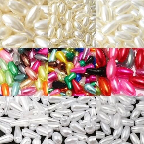 4-14mm Oval Acrylic Spacer Loose Beads Imitation Pearls Round For Jewelry Bracelet Making Supply DIY Garment Pearls Accessories