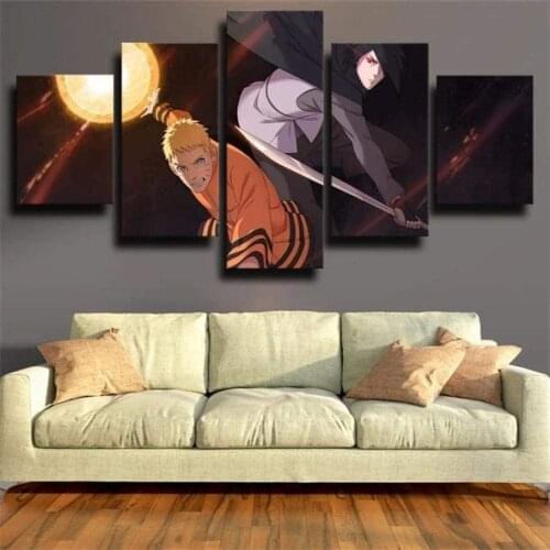 5 Piece Wall Art Canvas Prints Anime Manga Pictures Ninja Figure Posters Modern Home Decor Living Room Decoration Paintings