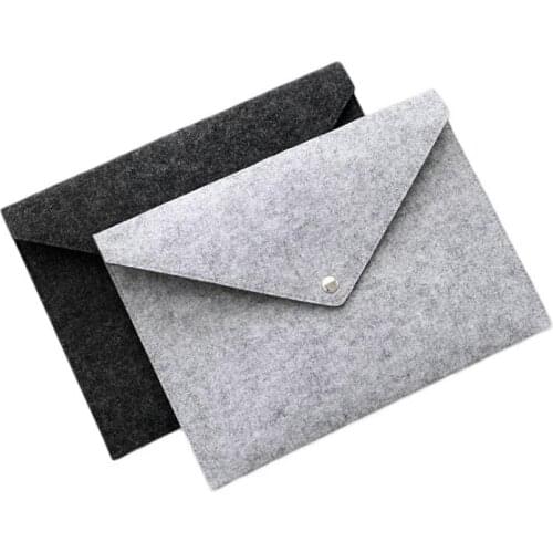 Durable Button Folders Filing Supplies A4 Felt File Pocket Creative Portable Archival Bag School Office Articles SN725
