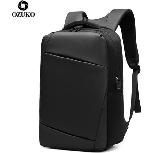 OZUKO 15.6 inch Laptop Backpacks Men Business Backpack Multifunctional Multi-layer Male USB Waterproof School Bag Mochila New