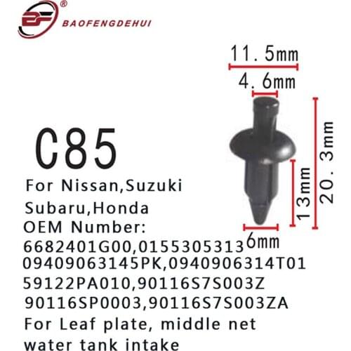 For Nissan plate buckle car bumper clip grille, bumper, fender positioning positioner self tapping screw for auto