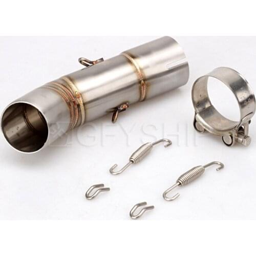 Motorcycle Exhaust Muffler Middle Link Pipe Moto Escape Exhaust System For Yamaha FZ8 FZ8N FZ8S Fazer 2010 to 2014 2015 Slip-on