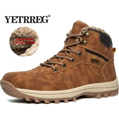 Winter Waterproof Men Boots Plush Super Warm Snow Boots for Men Sneakers Big Size 48 Men Ankle Boots Outdoor Shoes Botas Hombre