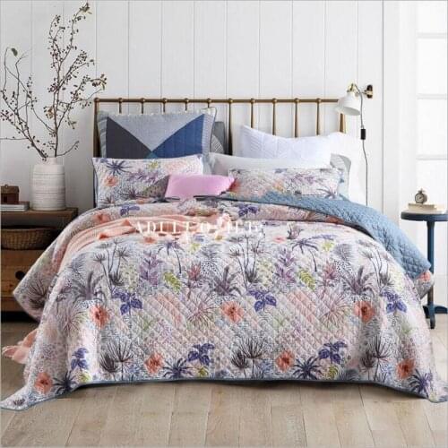 New Bohemian style Bedspread Cotton Bed Cover King Size 230x250cm Blanket Pillowcases 3pcs