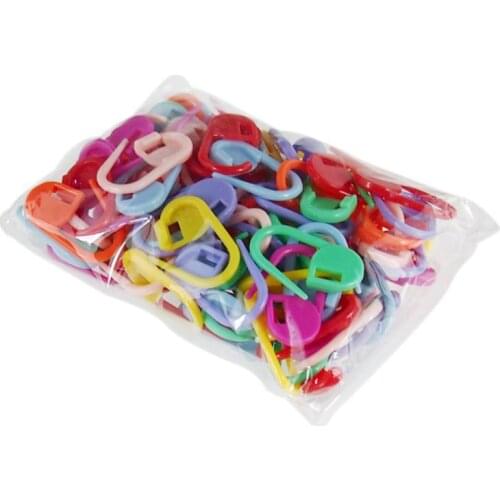 50pcs Mix color Plastic Knitting Tools Mini Knitting Crochet Locking Stitch Plastic Markers Needle Clip Craft