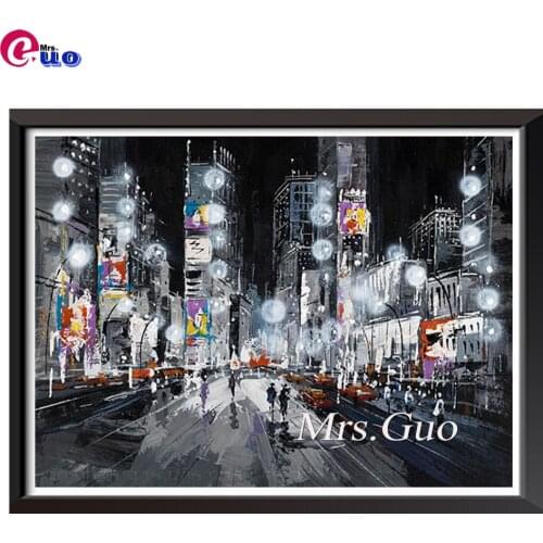 Retro New York City Landscape Full Square Diamond Painting Cross Stitch Rhinestones 5d Diy Diamond Embroidery Mosaic Home Decor