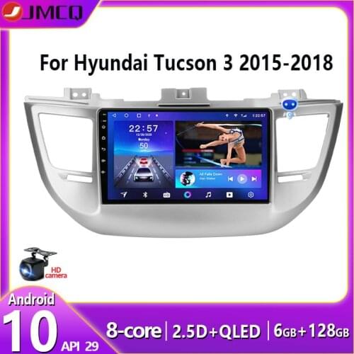 JMCQ Android 9.0 Car Radio For Hyundai Tucson 3 2015-2018 Multimedia GPS Video Player 2 Din 2+32G Stereo Split Screen With Frame