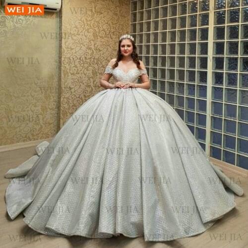 Sparkly Silver Evening Gowns For Party Lace Up Abiti Da Cerimonia Da Sera 2021 Ball Gown Women Dresses Formal Vestido De Festa
