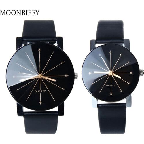 1 Pair Couple Lover Watches Quartz Dial Clock PU Leather WristWatch Relojes Watch Women Men Fashion Luxury Relogio Feminino Saat
