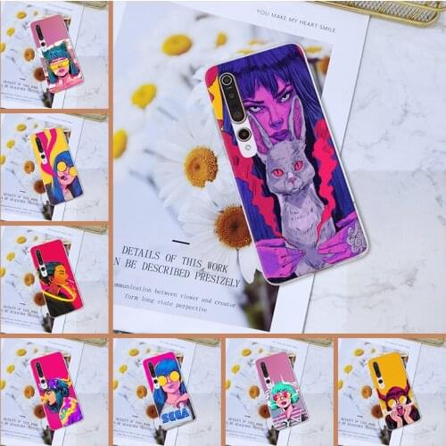 Phone Case For Xiaomi Mi 10 Lite Pro Youth Play Silicone Transparent For Xiaomi Mi Note 10 Lite Pro Back Cover Cool Girl Soft