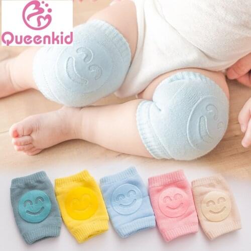 Kids Non Slip Crawling Elbow Infants Toddlers Baby Accessories Smile Knee Pads Protector Safety Kneepad Leg Warmer Girls Boys