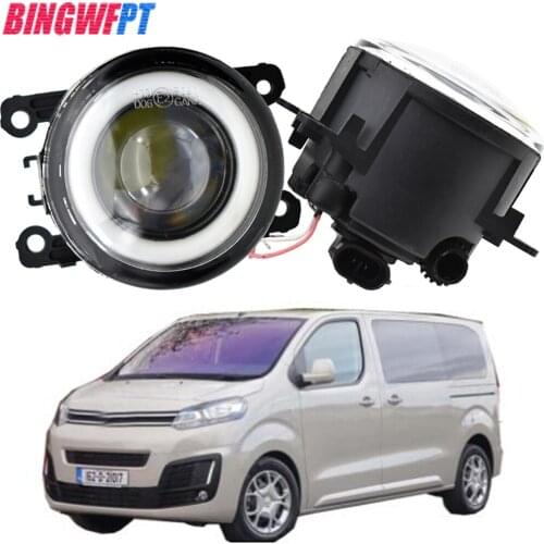 For Citroen SpaceTourer 2016 2017 2018 Car H11 LED Fog Light Angel Eye Daytime Running Lamp DRL 12V