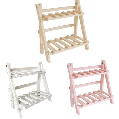 2-Tier Multif Wooden Plant Stand Flower Pot Display Rack Stand Shelf Durable Storage Bonsai Organizer Rack For Home Garden Decor