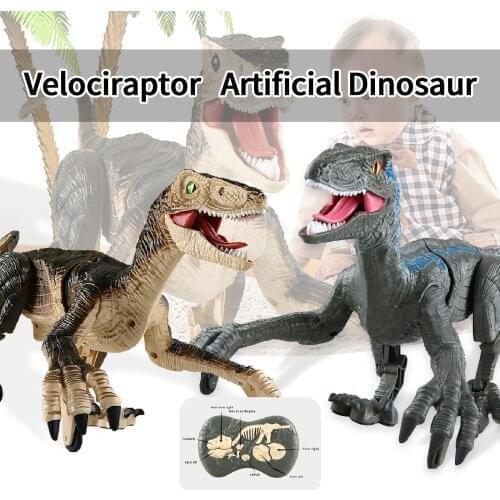 Remote Control Dinosaur Toys,big Walking Dinosaur Robot W/ Led Light & Roaring Realistic Wild Life Animal Model Action Education