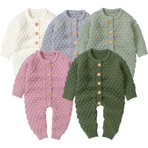 New Kid Baby Boy Girl Knitted Cotton Romper Sweater Jumpsuit Winter Clothes
