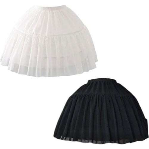 Cosplay Fish-bone Short Skirt Lolita Carmen Slip Liner Cute Girls Skirts Adjustable Petticoat N84D