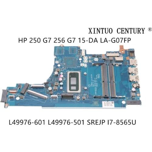L49976-601 L49976-501 -001 For HP 250 G7 256 G7 15-DA Laptop Motherboard EPW50 LA-G07FP W/ SREJP I7-8565U 100% tested working