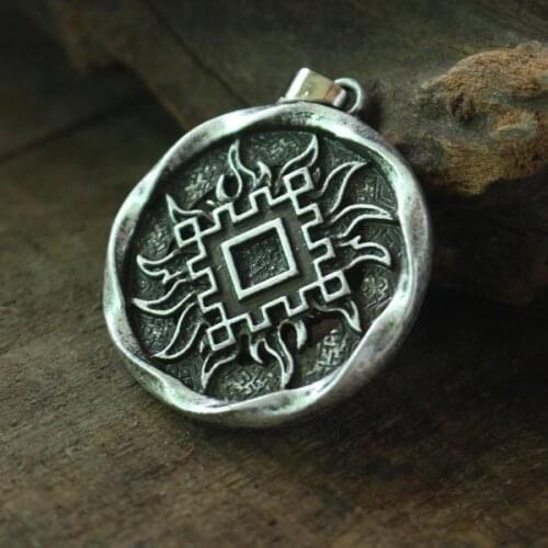 Lanseis 10pcs Slavic Amulet "Lucky Burdock" pendant Ancient slavic talisman jewelry pagan men necklace norse Occult Symbol charm